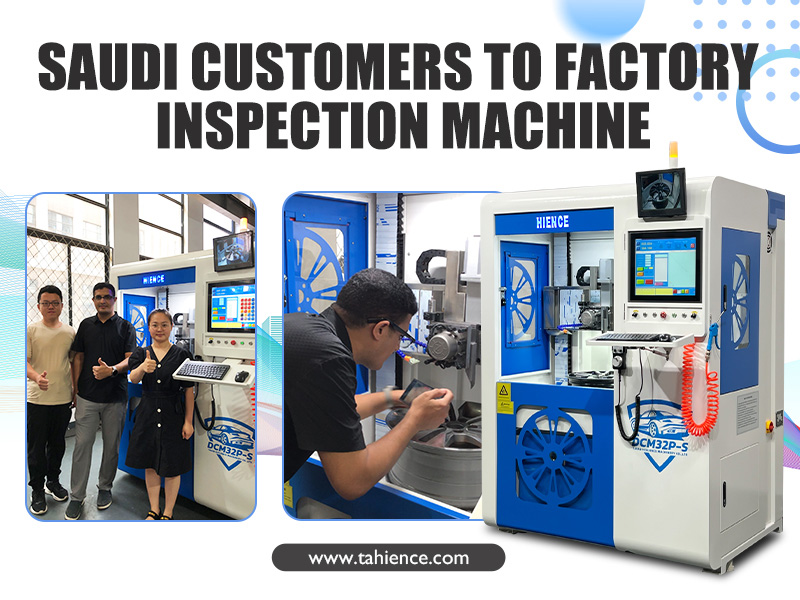 Welcome Saudi customers to our company to inspect wheel repair machine